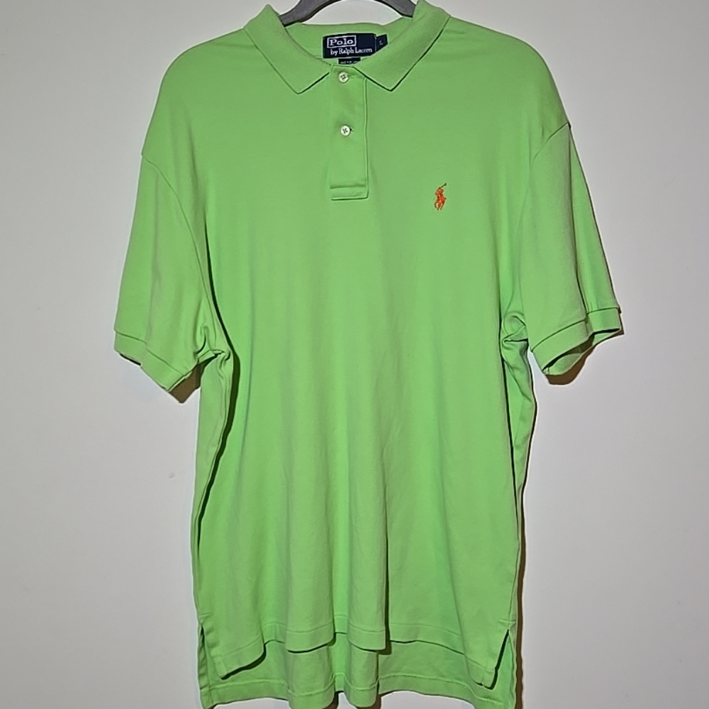 Men's Green polo shirt large